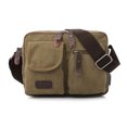 thumbnail image 2 of Bolsos Cruzados Bolsos Cruzados Bolsas cruzadas de lona Bolso de transporte de viaje multifunción Simple para el trabajo (Caqui), 2 of 8