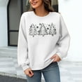 thumbnail image 3 of Waffle Sweatshirts for Womens Merry Christmas Loose Crewneck Long Sleeve Shirts Christmas Tree Printed Sweaters Casual Fashion Xmas Holiday Party Pullover Tops, 3 of 6