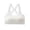 White, variant on Seamless Sports Bra with Crisscross Back Straps for Women Ribbed Texture Wireless Design Comfortable Fit for Everyday Wear