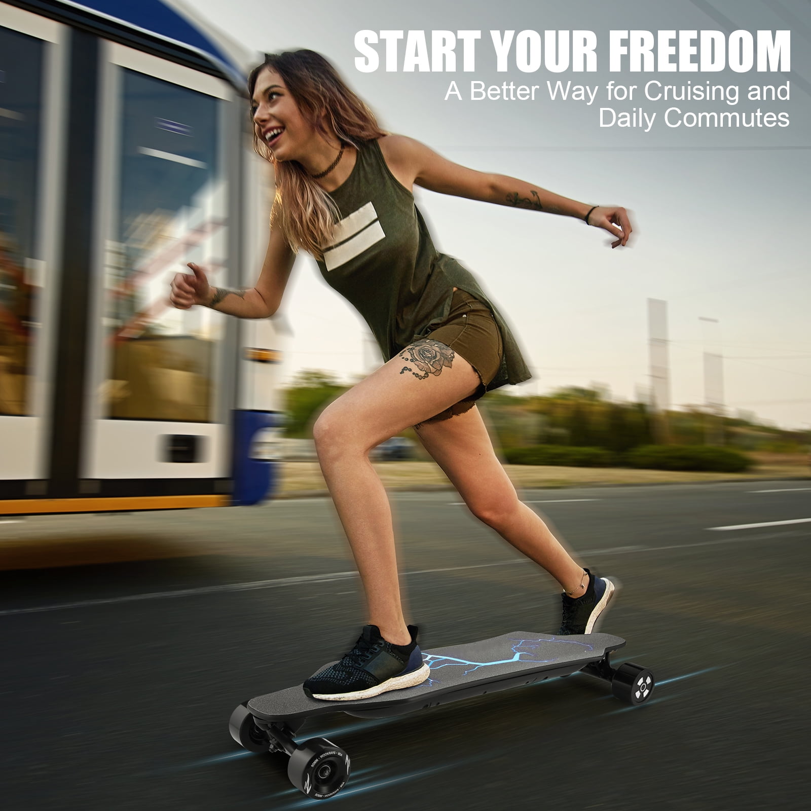 Buy Electric Longboard 450W Dual Motors Top Speed 25Mph 21.8 Miles