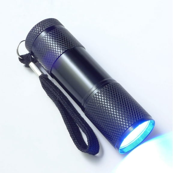 UV LED Flashlight - 9 LEDs - Blacklight Can Charge Glow in The Dark Materials, Find Stains, etc.