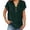 Dark Green, variant on NinXxx Women's V Neck Short Sleeve Breathable Summer Basic Top Dark Purple XXXXXL