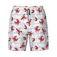 thumbnail image 4 of Lsque Mens Swim Trunks Cartoon Lobsters Pattern - Bathing Suit Compression Liner - Beach Swim Shorts Swimwear - (S-3XL) - Stretch Quick Dry -XX-Large, 4 of 9