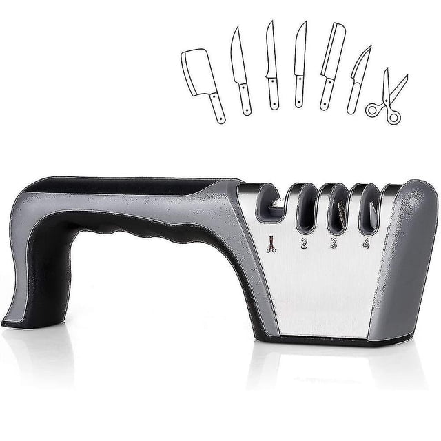 Afilador de cuchillos de cocina de 4 etapas para restaurar cuchillos, diseño de 4 etapas