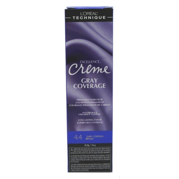 Loreal Excel Creme Color #4.4 Dark Copper Brown 1.74Oz (3 Pack)