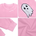 thumbnail image 4 of Atogsazn Women's Halloween Sweatshirt Casual Crew Neck Long Sleeve Pullover Sweater Loose Fall Winter Tops Pink S Fashion, 4 of 7
