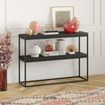 thumbnail image 2 of Evelyn&Zoe Edmund 42" Wide Rectangular Console Table, Black Grain, 2 of 8