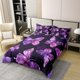 thumbnail image 2 of Mariposa 100% Algodón Funda Nórdica King Size,Purple Butterflies Comforter, 2 of 7