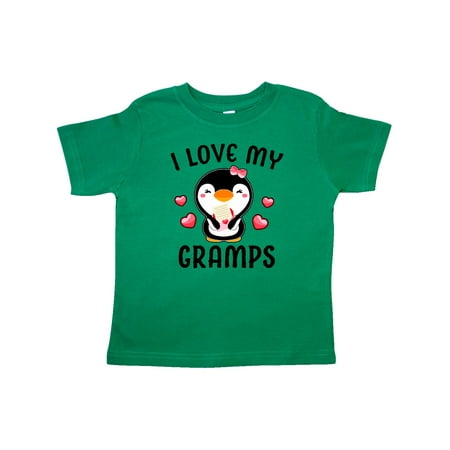 

Inktastic I Love My Gramps with Cute Penguin and Hearts Gift Toddler Toddler Girl T-Shirt