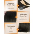 thumbnail image 3 of Extensiones de pelo con cinta adhesiva DOORES, marrón moca, 14 cm, 10 unidades, 25 g, 3 of 9