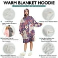 thumbnail image 5 of Goldendoodle Dog and Flower Floral Wearable Oversized Blanket,Wearable Blanket Hoodie for Adults,Cozy Hooded Blankets with Super Pockets,Super Warm Fuzzy Pullover for Women & Men, 5 of 6