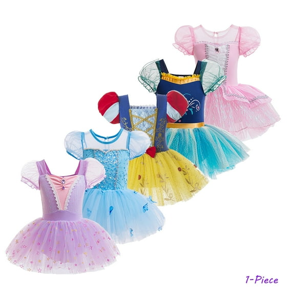 Bellafa Princess Leotards for Girls Ballet Dance Tutu Skirted Ballerina Dress Birthday Party Wedding Christmas Fancy Dresses
