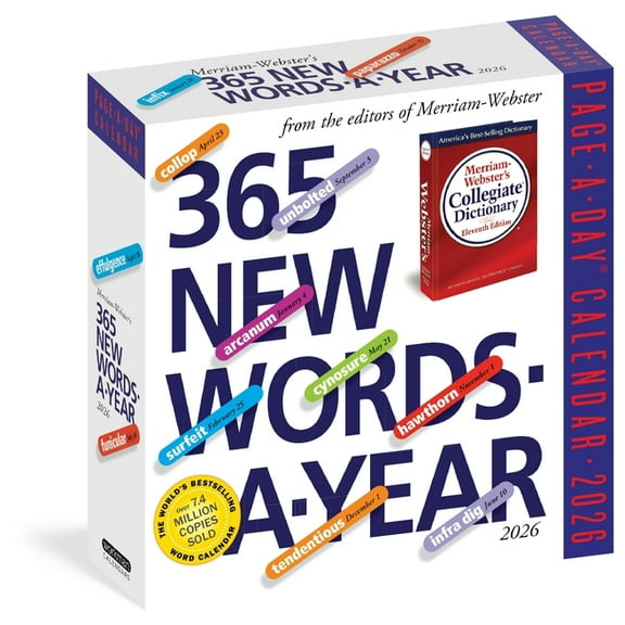 365 New Words-A-Year Page-A-Day(r) Calendar 2026: From the Editors of Merriam-Webster, (Paperback)