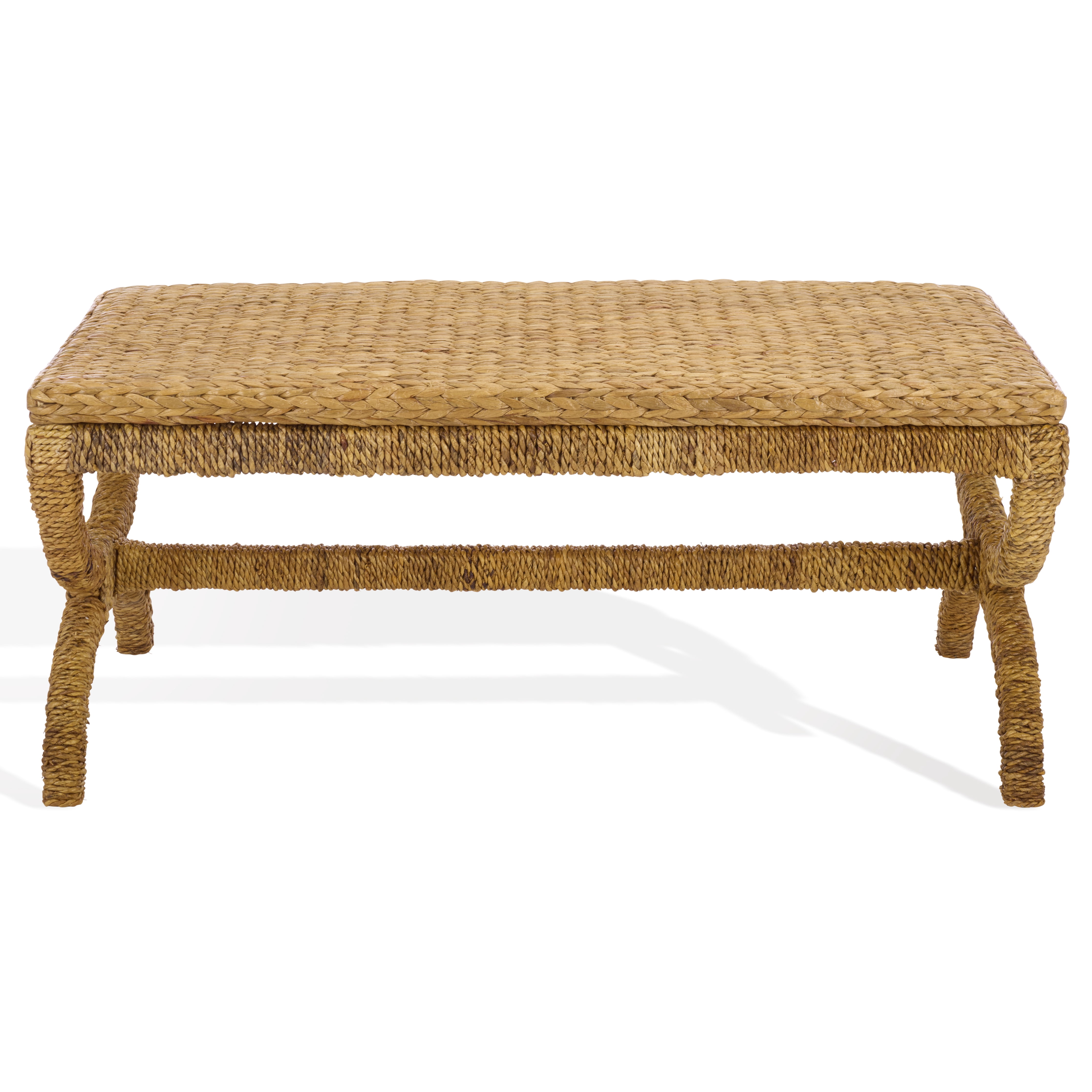Safavieh Couture Larysa Abaca And Water Hyacinth Coffee Table, Natural