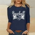 thumbnail image 1 of Liquidation d'Économies! BEFOKA T-Shirt pour Femmes Grande Taille, Blouse d'Été Décontractée pour Femmes, T-Shirt Imprimé de Mode pour Femmes Blouse à Manches 3/4 Col Rond Décontractée, 1 of 5