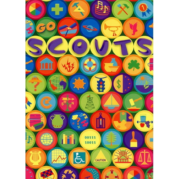 Designer Greetings Colorful Badges Scouting / Scouts Achievement Congratulations Card for Kids / Children