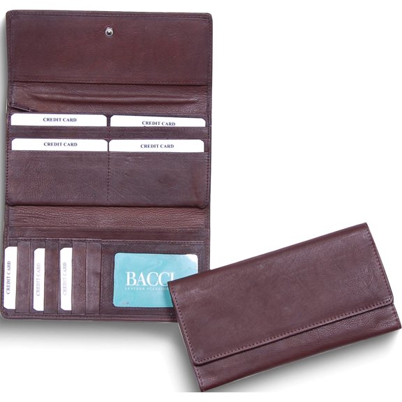 Fashion Brown Flap Over Clutch Wallet (4.25 X 7.25) Made In India gm12749
