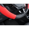 Auto Drive 1PC Steering Wheel Cover Sports Black/Red Universal Fit