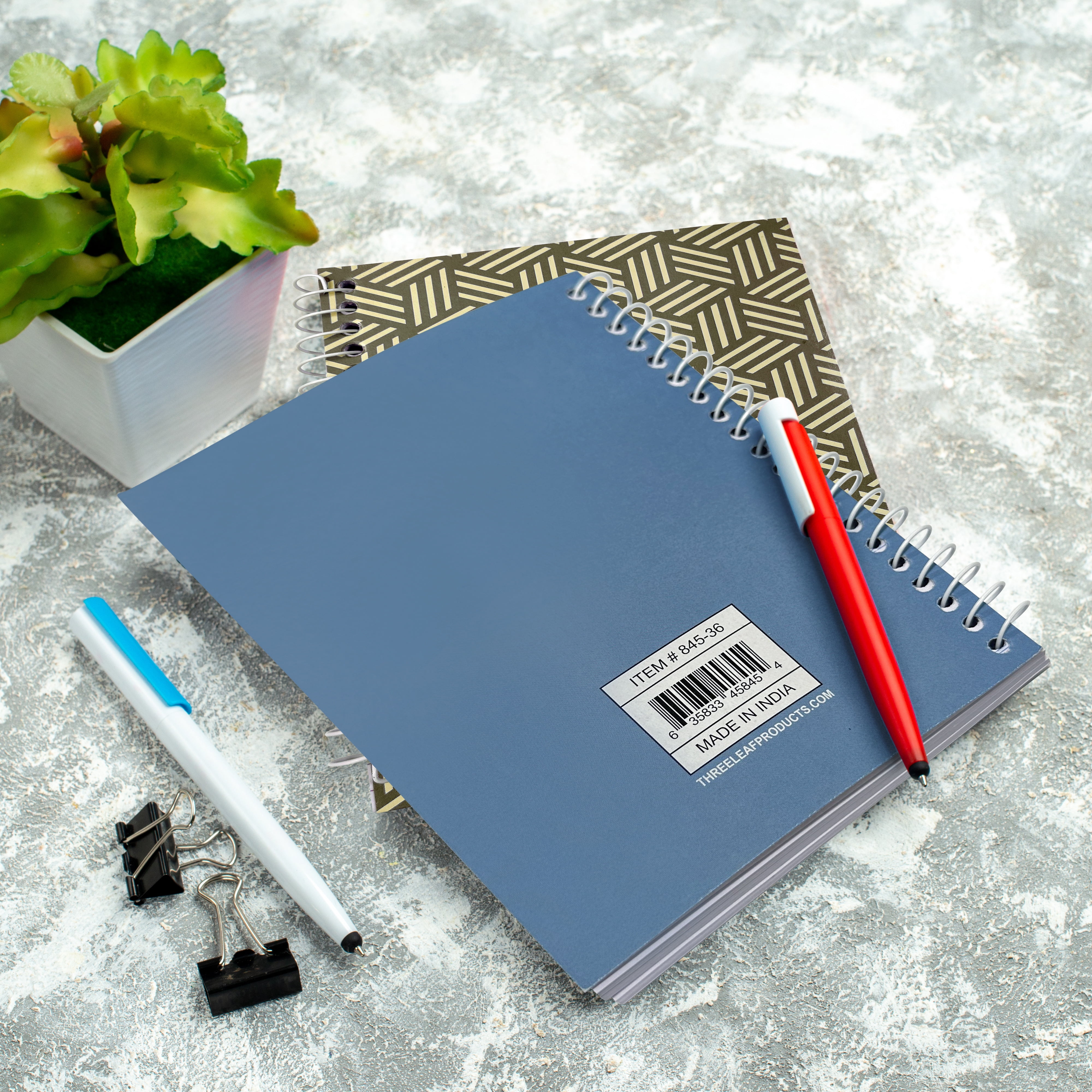 Three Leaf 120 Ct. 5 X 7, Personel Notebook, Pack Of 12, Writing Notebooks, Travel Writing Notebooks, Journal Notepad for Office, Study and Notes