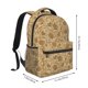 thumbnail image 2 of Disketp Brown Flowers Mochila Estampada para Hombre y Mujer – Mochila Ligera Clásica con Múltiples Bolsillos para Universidad, Trabajo y Viajes-One Size, 2 of 5