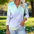thumbnail image 4 of SCSAlgin Blouses for Women Dressy Casual 3/4 Length Sleeve Womens Tops Trendy Summer Spring Shirts, 4 of 6
