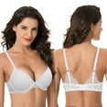 thumbnail image 5 of Curve Muse Womens Plus Size Push Up Add 1 Cup Underwire Perfect Shape Tshirt Bra-2PK-WHITE,RED-36B, 5 of 7