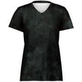thumbnail image 2 of Holloway Sportswear S Womens Stock Cotton-Touch Poly Tee Black Cloud Print 222796, 2 of 5