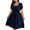 Dark Blue, variant on Polka Dot Dresses for Women 2025 Plus Size Square Neck Summer Dress with Belted Flowy A Line Holiday Dresses Loose Short Sleeve Vintage Midi Dress Red XXL
