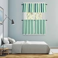 thumbnail image 5 of Dark Green Stripe Kitchen Curtains Sets for Windows 24 Inch Length, Geometric White Vertical Striped Rod Pocket Window Treatments Tier Curtains and Valances Set for Bedroom/Bathroom, 5 of 8