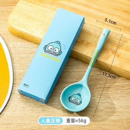 

Kawaii Kuromi Sanrios Ceramic Soup Spoon Anime Hellos Kittys Cinnamorolls Spoon Children‘s School Cutlware Household Spoon Gift