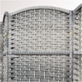 thumbnail image 2 of JERFIT 4-Panel Room Divider Screen, Freestanding Folding Privacy Partition with Handwoven Textured Design for Bedroom, Living Room, Home Office, Gray, 2 of 10