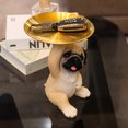 thumbnail image 4 of Bandeja de almacenamiento de escultura de animales Wdftyju modelo perro carlino adorno de mesa, 4 of 8