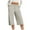 Gray, variant on Mlzmgr Capri Pants Women Wide Leg Drawstring Elastic High Waisted Capris Solid Color Summer Casual Capri Pants