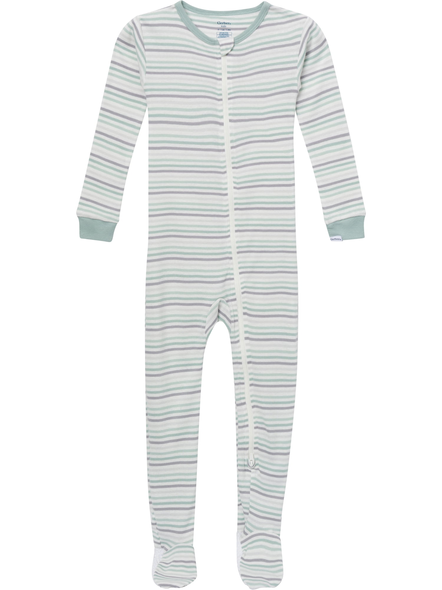 Gerber Baby and Toddler Neutral 2-Way Zipper Footed Unionsuits, 4-Pack, 0/3 Months - 5T