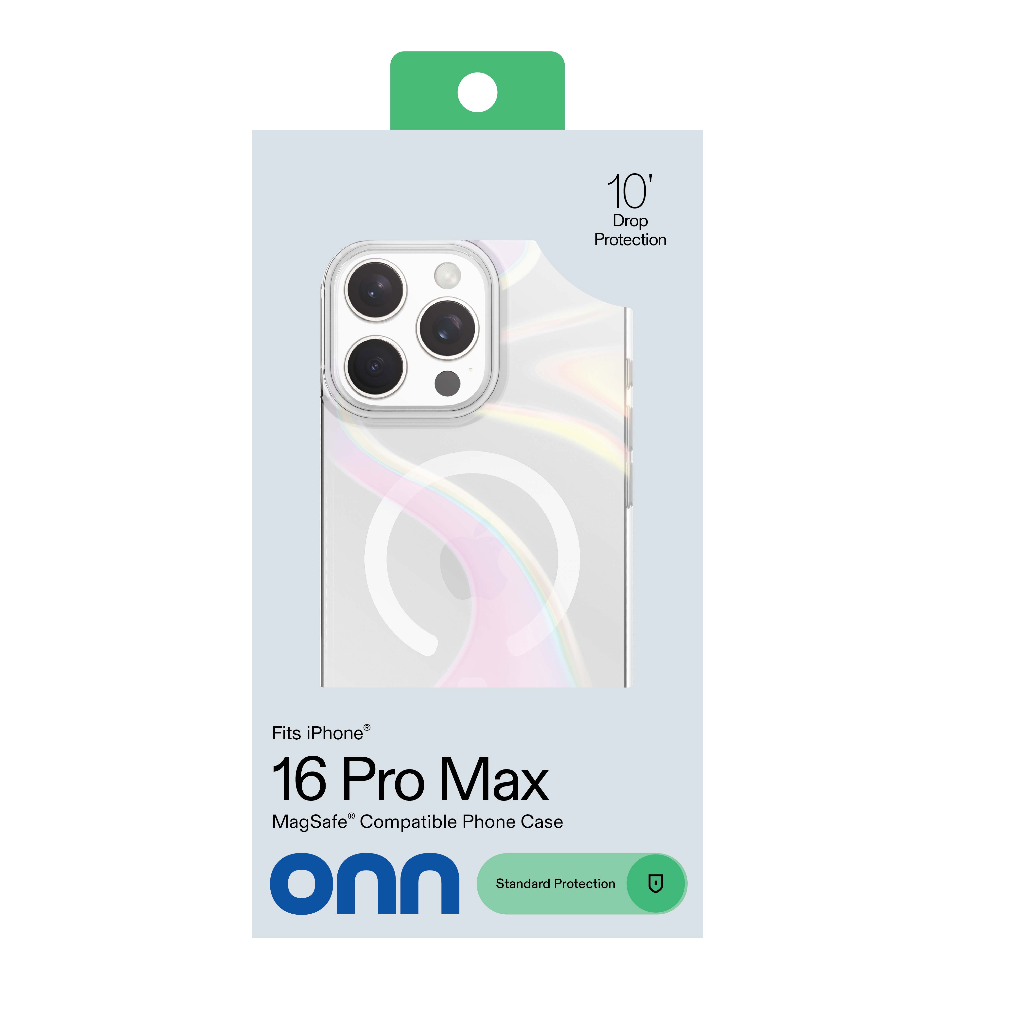 Onn iPhone 16 Pro Max Clear Iridescent Case photo 7