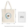 thumbnail image 3 of Stylish canvas tote bag with a charming white daisy design accented in blue and yellow perfect for shopping travel and parties, 3 of 4