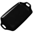 thumbnail image 1 of Ceramic Baking Pan Nonstick Cake Plate Simple Ovenware Porcelain Food Serving Tray with Double Handle for Home Decor (Black), 1 of 5