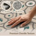 thumbnail image 6 of ODIKA 6'x9' Grey Teal Blue Geometric Design Washable Area Rug Intricate Abstract Pattern with Stone Motif for Dining Room, Under Table, Office Décor, Non-Slip Chair-Friendly, 6 of 7