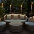 thumbnail image 3 of Sorbus 2-Pack Stainless Steel Torches - 5 ft. Long Garden Patio Décor  (Silver - Cylinder), 3 of 10