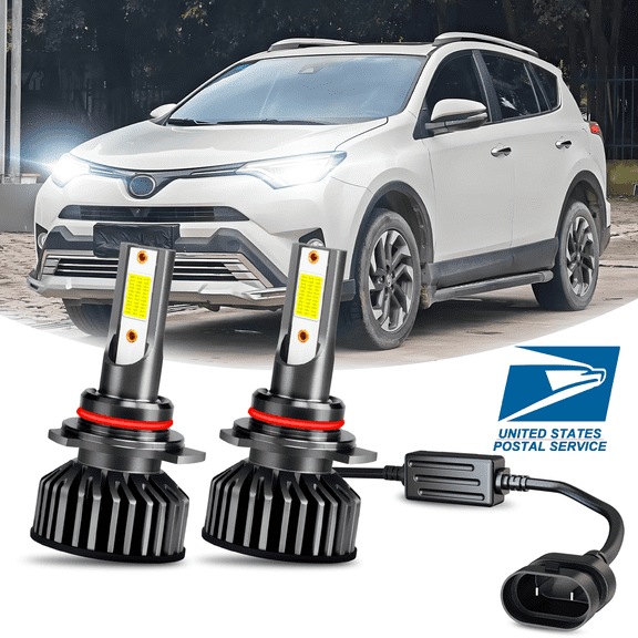 For Toyota RAV4 2016 2017 2018 - 2PC 9012 LED Headlight 6000K White Hi/Low Bulbs