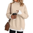 thumbnail image 2 of GILIGEGE Womens Crewneck Sweatshirts Fall Clothes,Patchwork Long Sleeve Loose Fit Pullover Tops,Fashion 2026 School Teacher Outfits,Cowboy Chic Knit Cozy Warm Layered Winter Oversized Sweaters Beige, 2 of 6