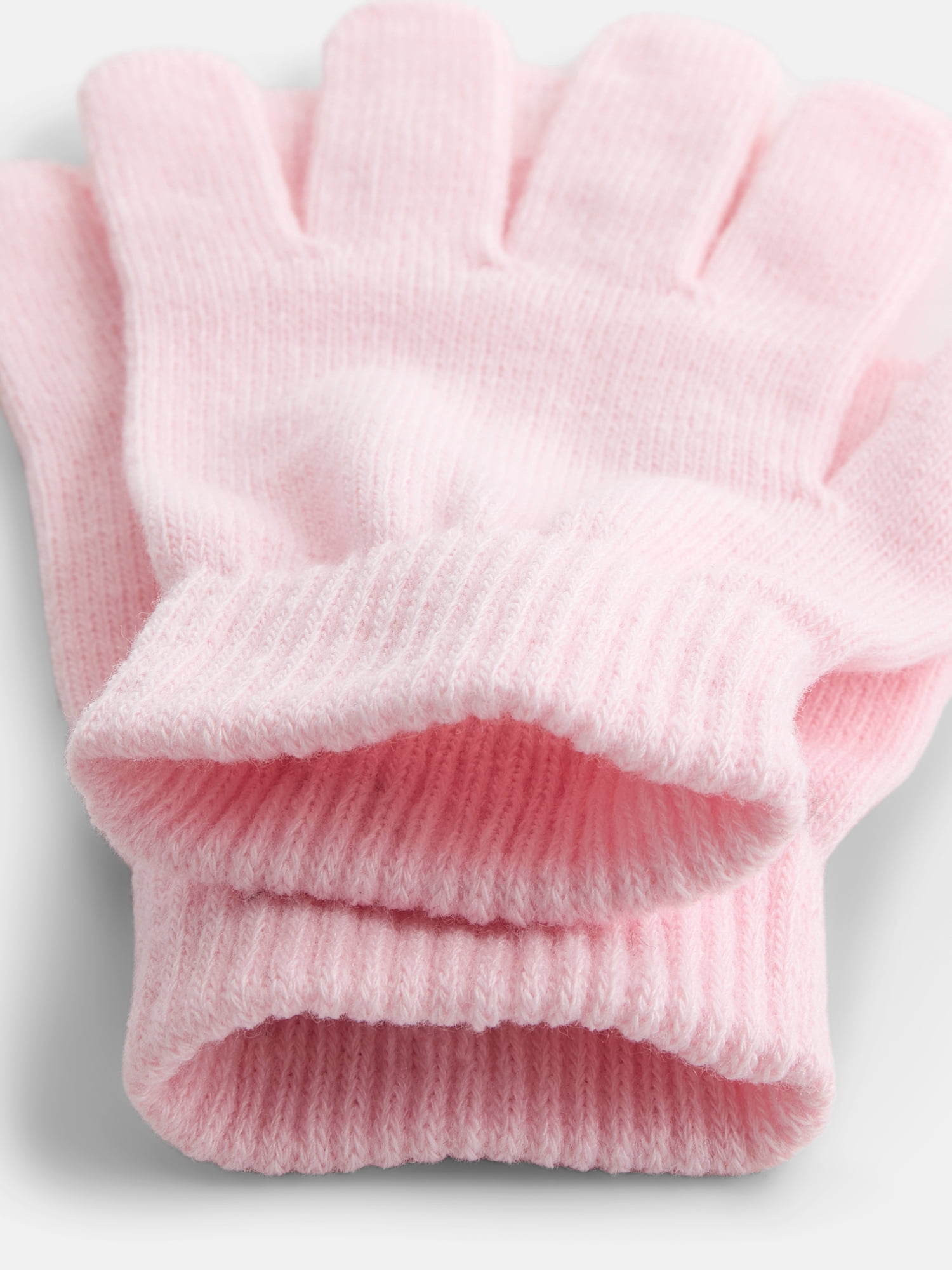 No Boundaries Women's Ribbed Knit Solid Gloves, 2 Pack