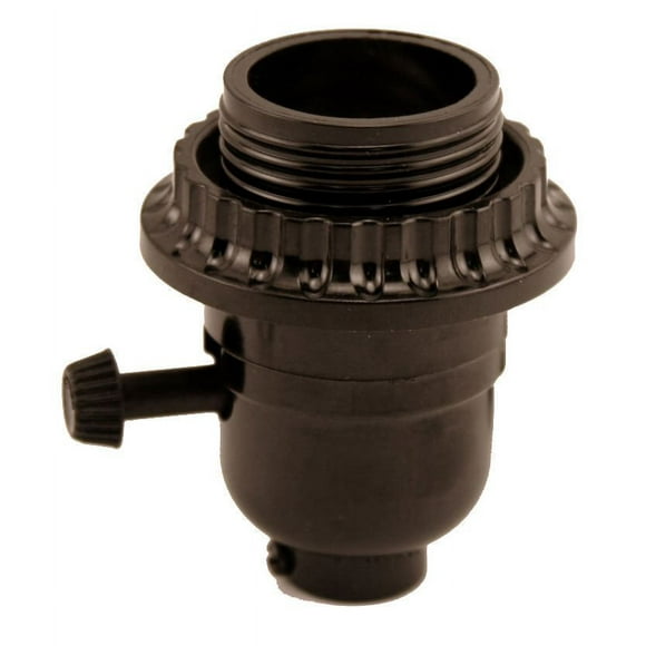 Atron Electro Industries Turn Knob Socket with Screw Ring - Black
