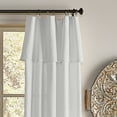thumbnail image 5 of Mercantile Drop Cloth Light Filtering Ring Top Tab Farmhouse Curtain Panel with Valance White 108 Inches, 5 of 5