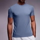 thumbnail image 1 of Ceisia Men's Loose Fit Short Sleeve Crew Neck Tee Gradient Stripe Print Ice-Silk Mesh Casual Sports Top Blue XXL Gifts, 1 of 7