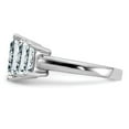 thumbnail image 4 of 14K White Gold Ring Band Moissanite Octagon Emerald, Size 5, 4 of 6