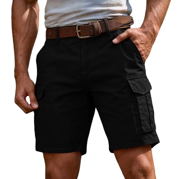 Cargo Shorts for Men Summer Workout Hiking Shorts Elastic Baggy Golf Fishing Casual Outdoor Work Short, M