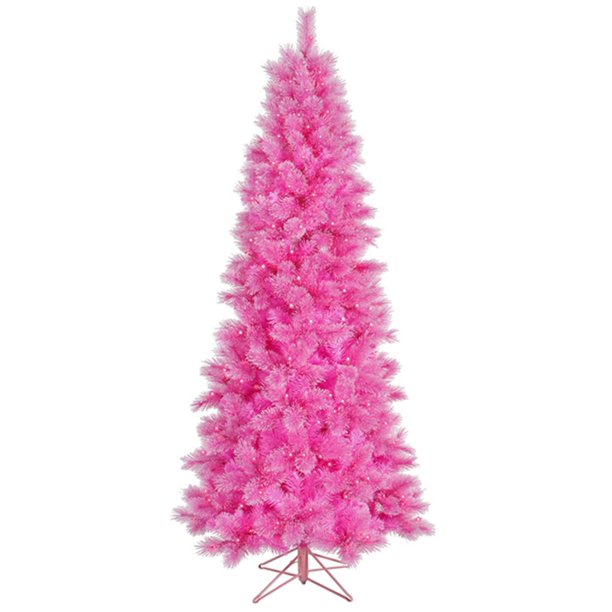 7 5 Pre Lit Pink Cashmere Artificial Christmas Tree Clear Lights Walmart Com Walmart Com