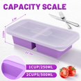 thumbnail image 2 of WWS-Silicone Freezer Molds with Lids,Silicone Soup Freezer Container Molds,Easy Meal Prep Container and Kitchen Storage Solution for Freeze & Store Soup, Sauce, Broth,Leftovers (Purple2), 2 of 4