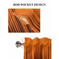thumbnail image 6 of Burnt Orange Black Ombre Bathroom Window Curtain, Modern Abstract Striped Gradient Light Filtering Coffee Kitchen Curtains, Bedroom Living Room Curtains 2 Panel 84"x45", 6 of 6